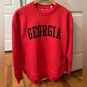 Pressbox Red Georgia Crewneck Sweater